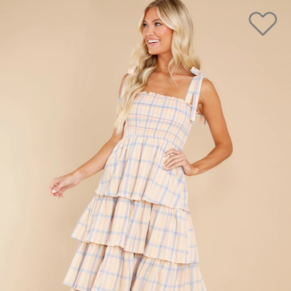 Plaid midi dress